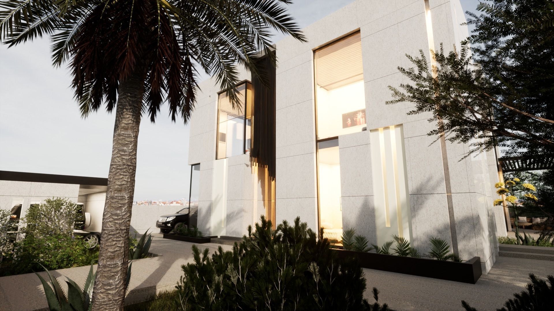 Revit Modern Villa Design 3D model_4