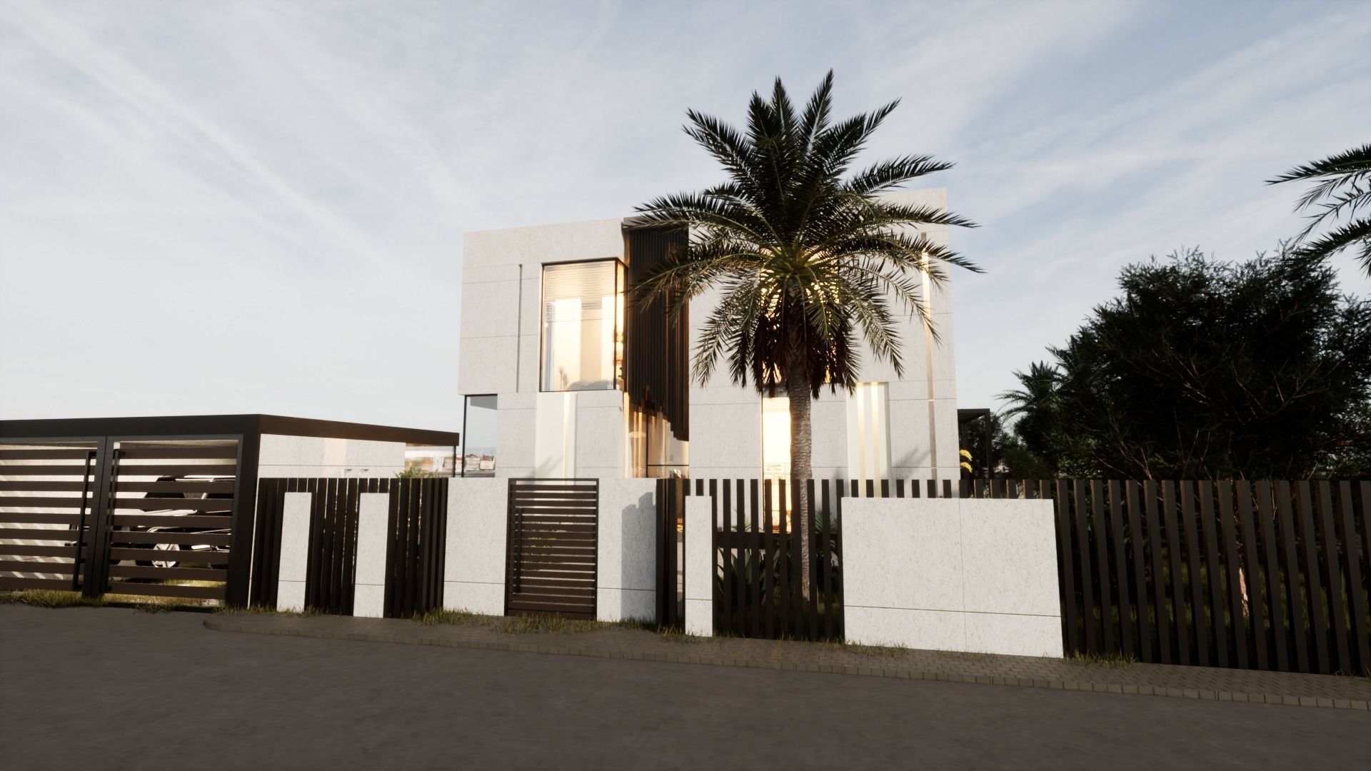 Revit Modern Villa Design 3D model_8