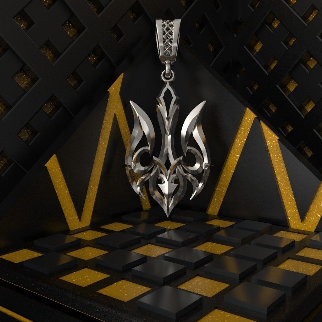 Ukrainian Trident 3D print model_3