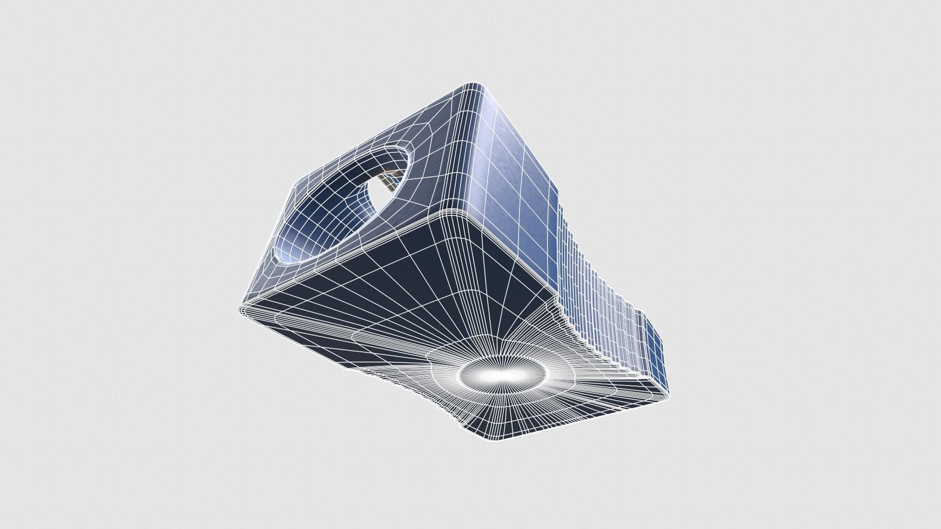 Pencil sharpener Low-poly 3D model_9