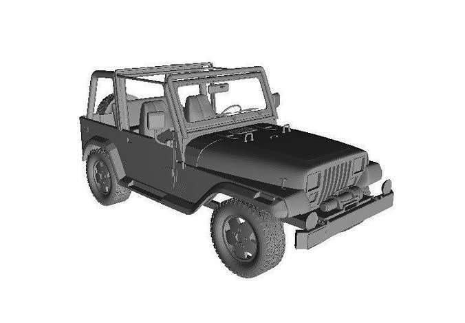 Jeep Wrangler High Detail 3D print model