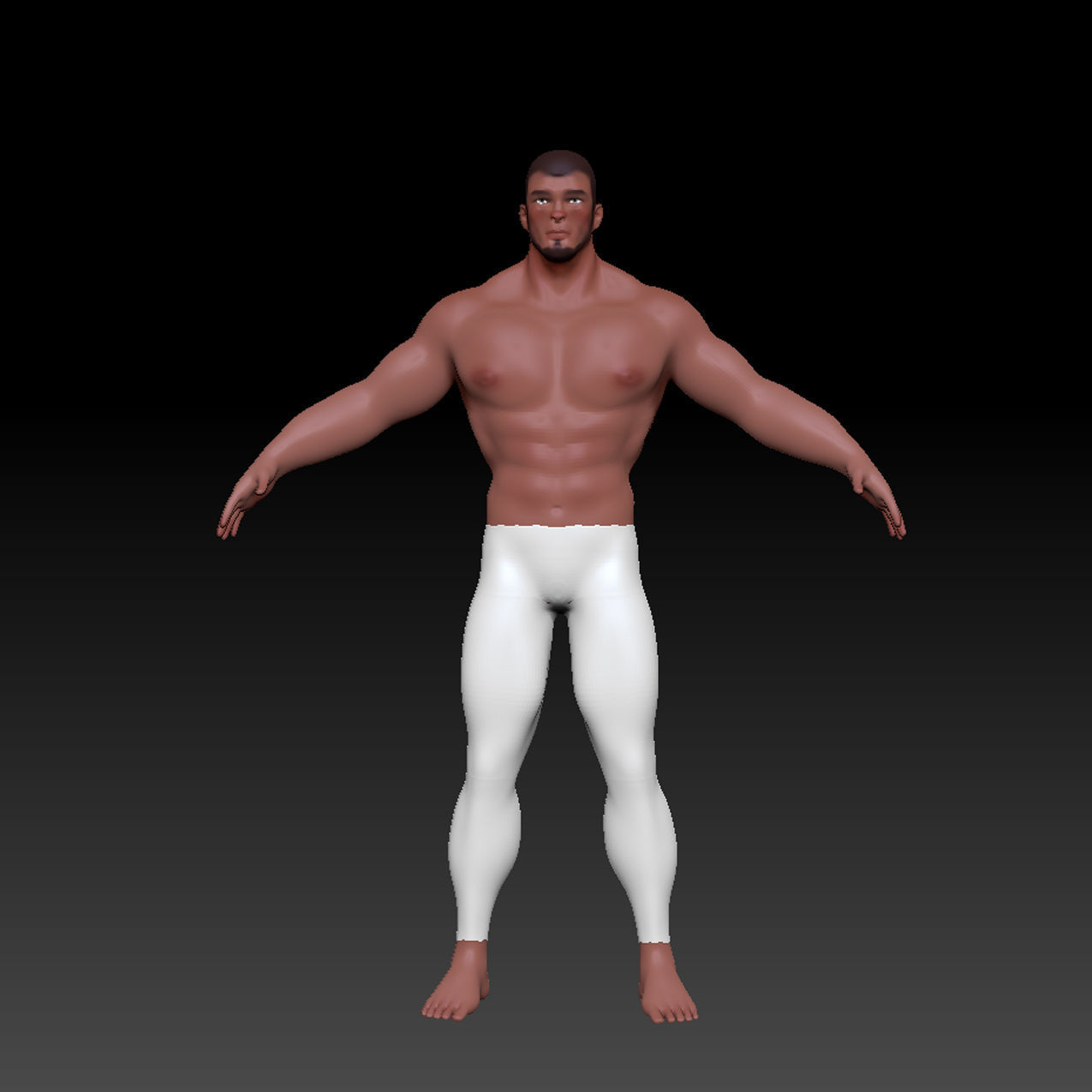man model pants 3D model_1