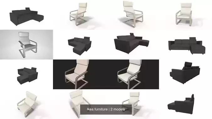 Ikea furniture 3D Model Collection