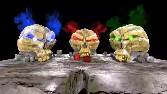 Stylized magic skulls