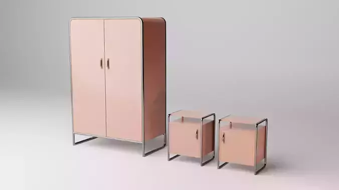 Retro Modern 1960s Style Bedroom Furniture Set