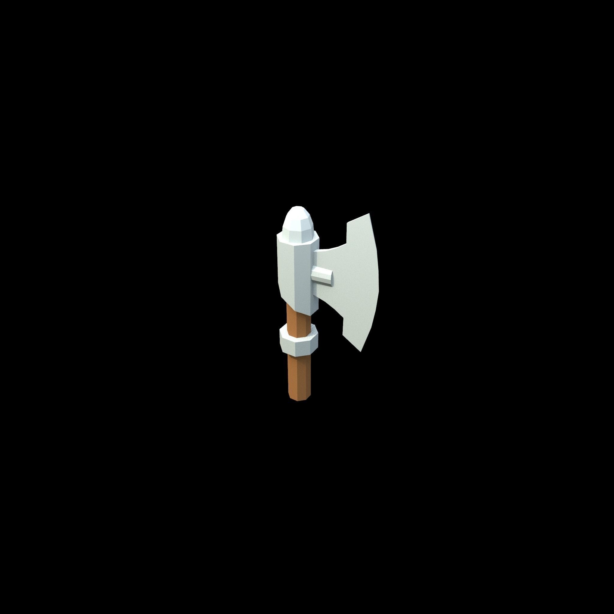 low poly axe pack for games Low-poly 3D model_49
