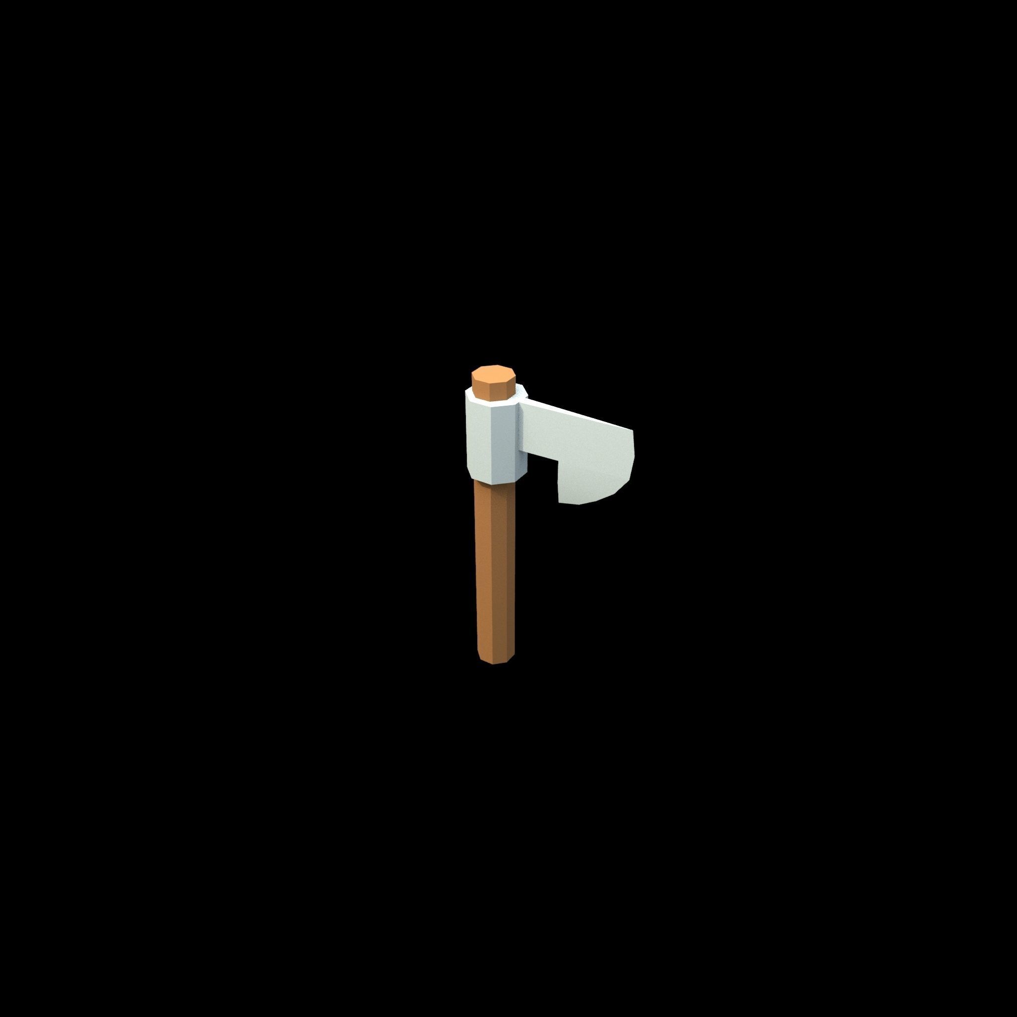 low poly axe pack for games Low-poly 3D model_22