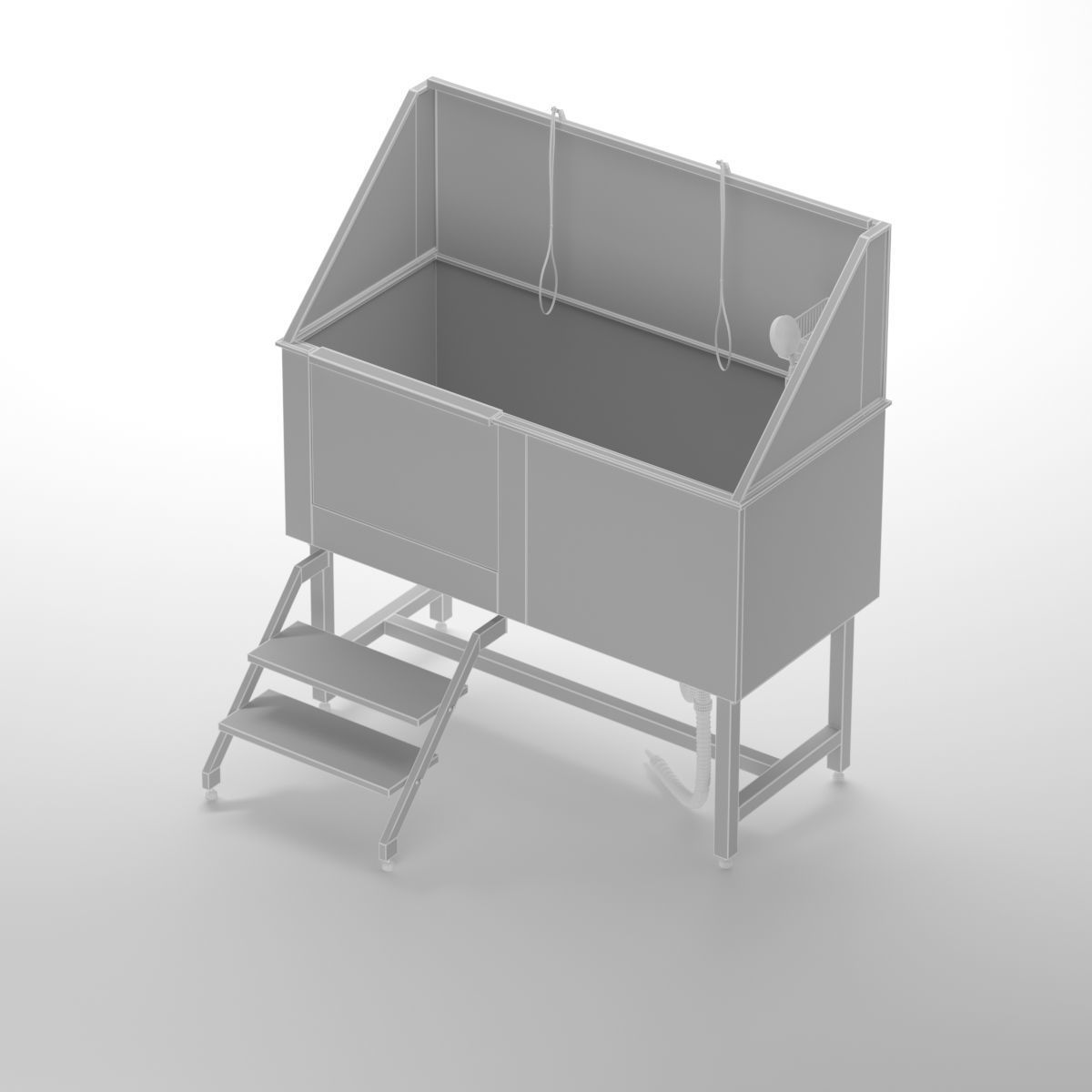 3D Dog Wash Station 3D model_4