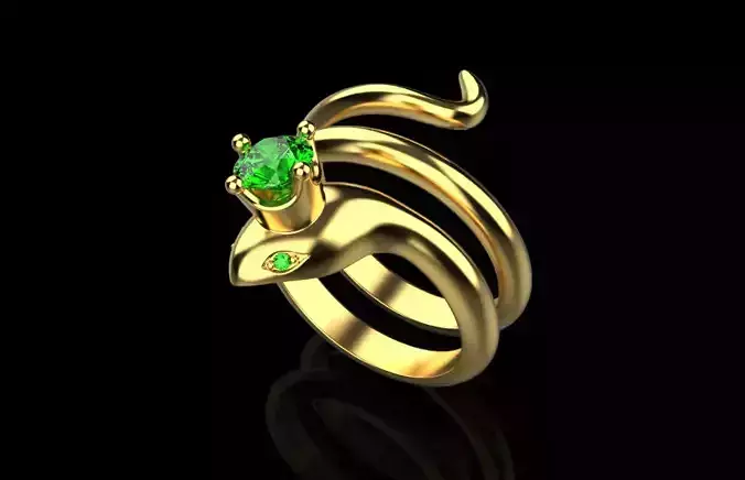 snake ring with crown