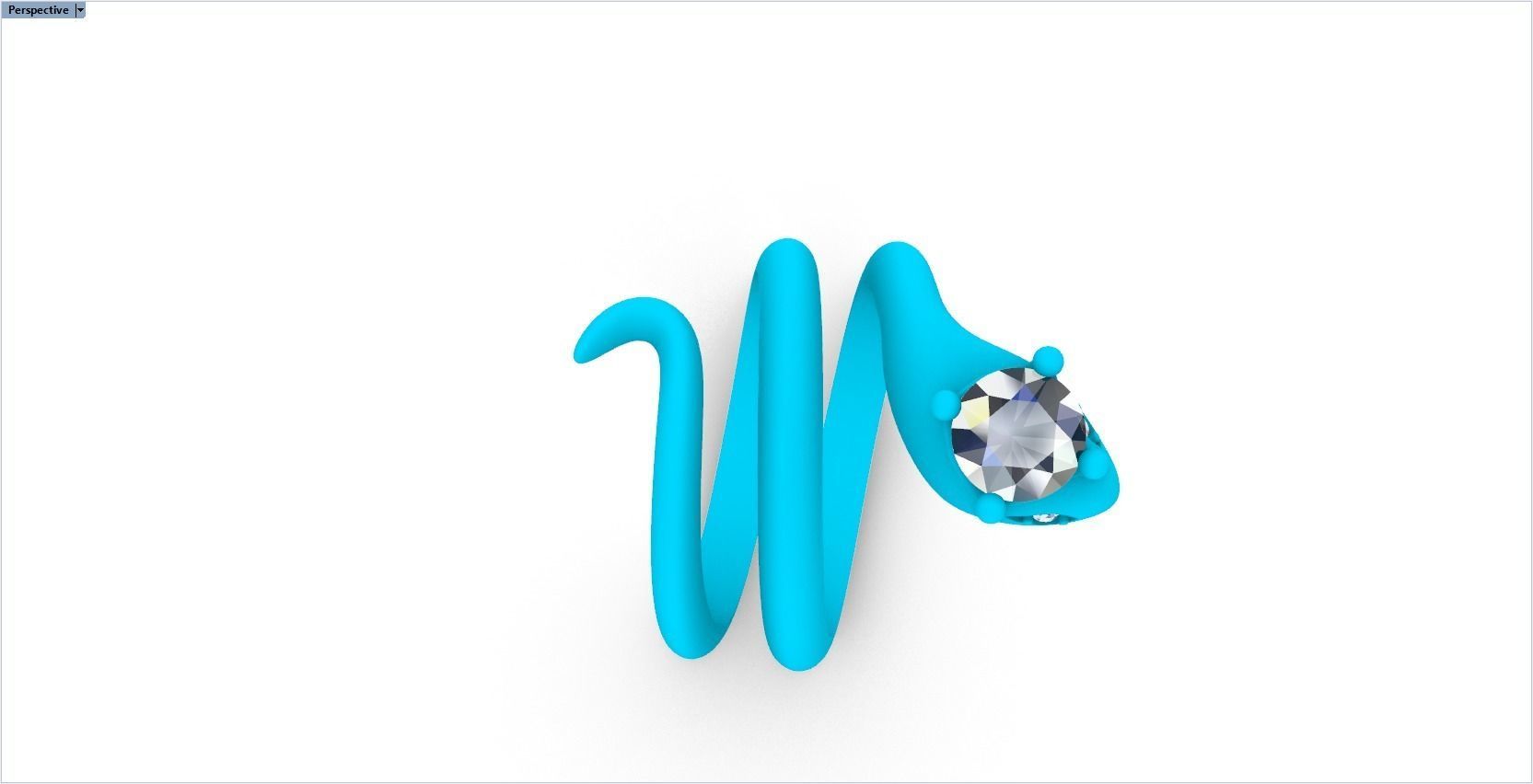 snake ring with crown 3D print model_28