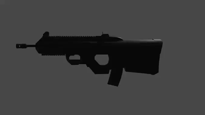 Lowpoly F2000 model gun