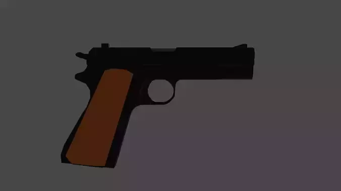 Lowpoly pistol 1911 Low-poly 3D model