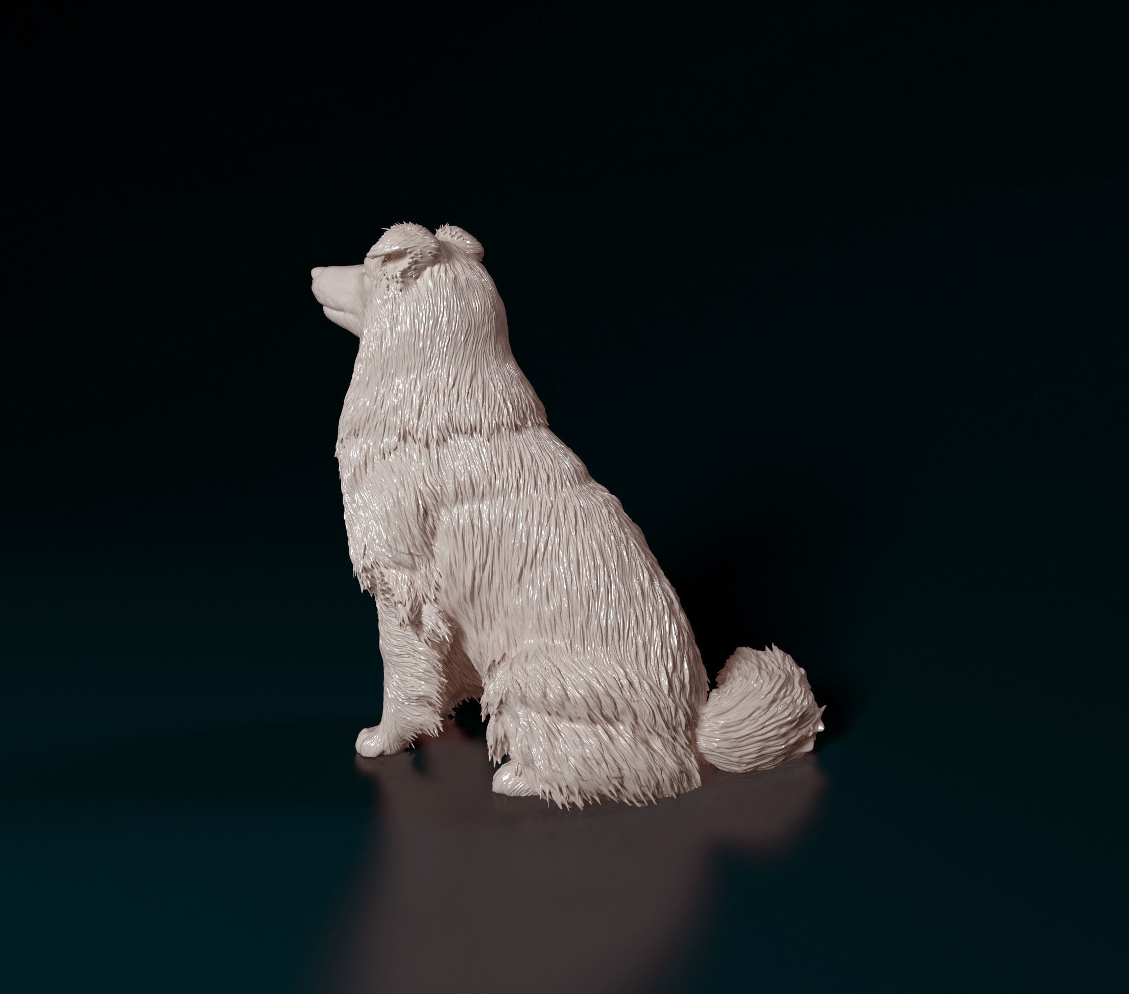 Sheltie dog 3D print model_4