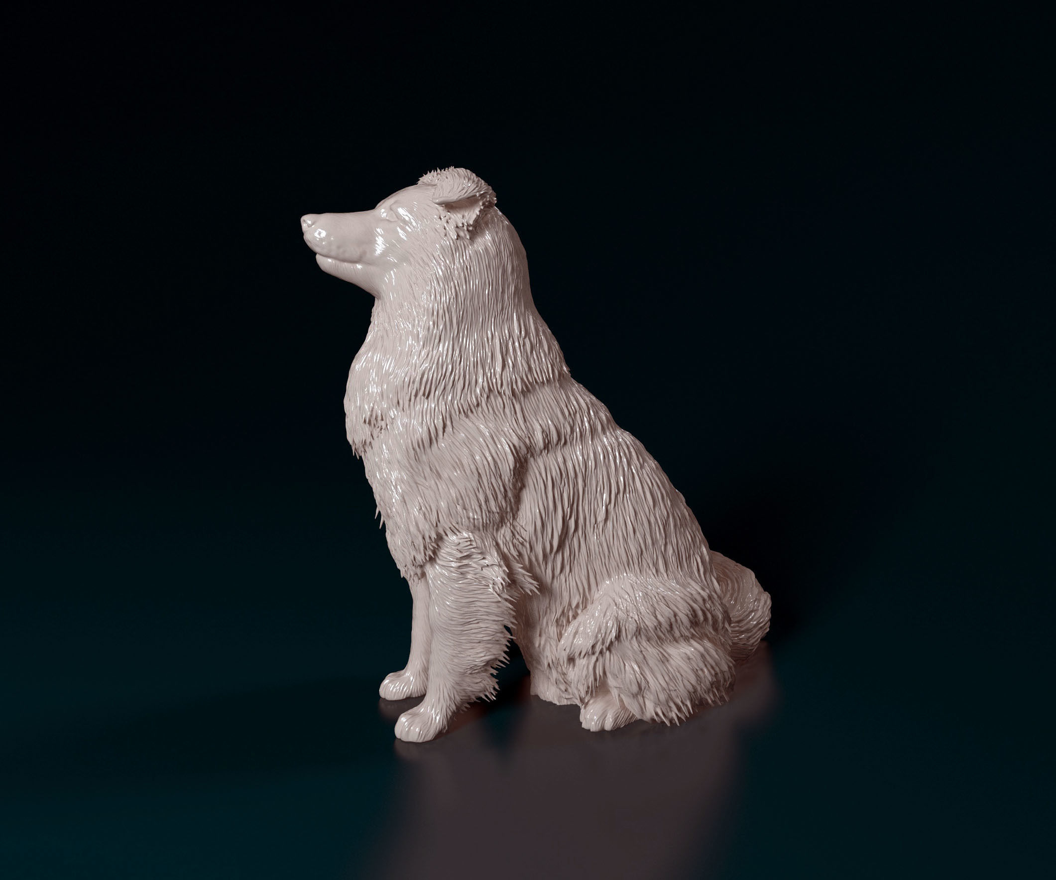 Sheltie dog 3D print model_5