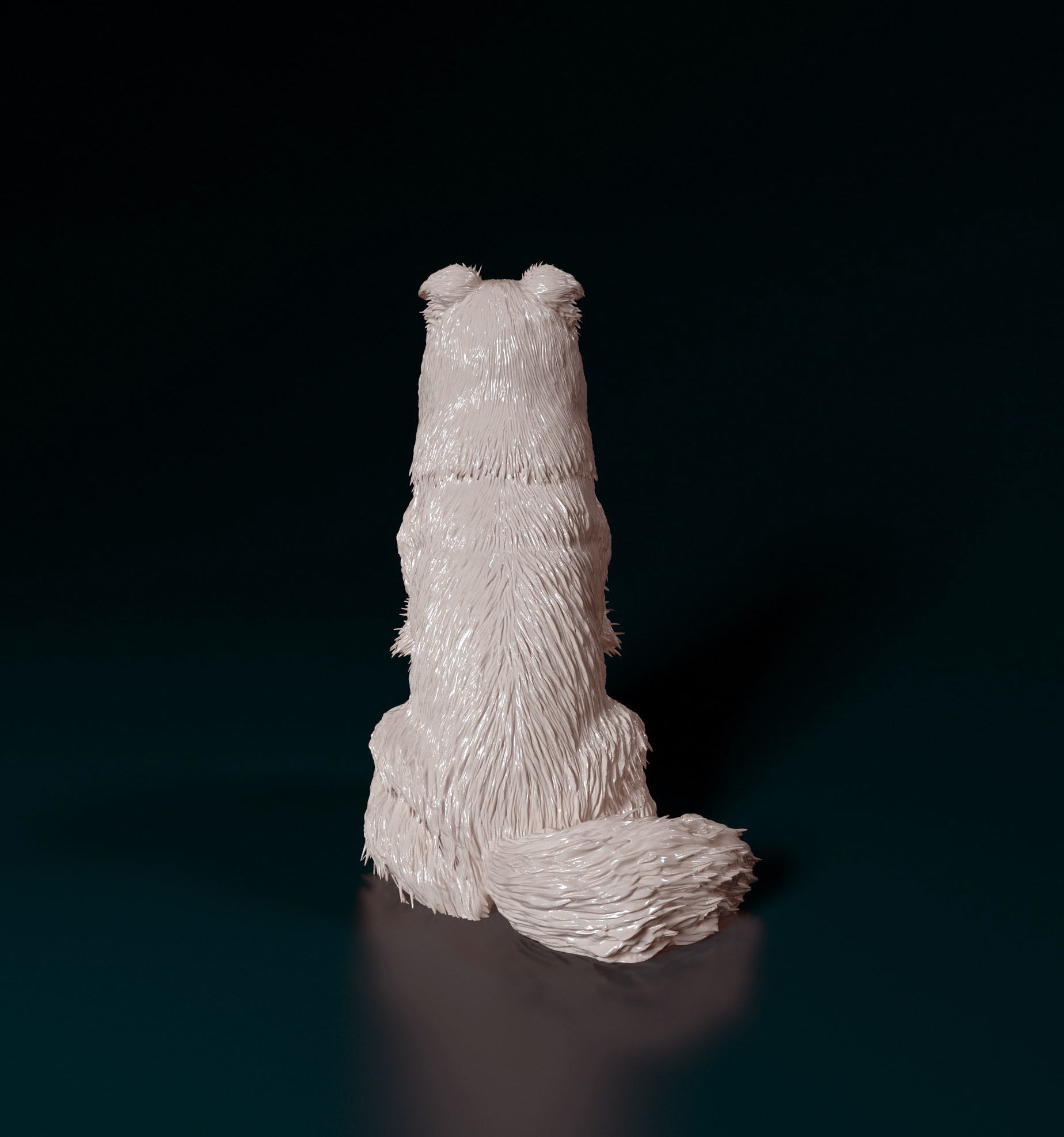 Sheltie dog 3D print model_3