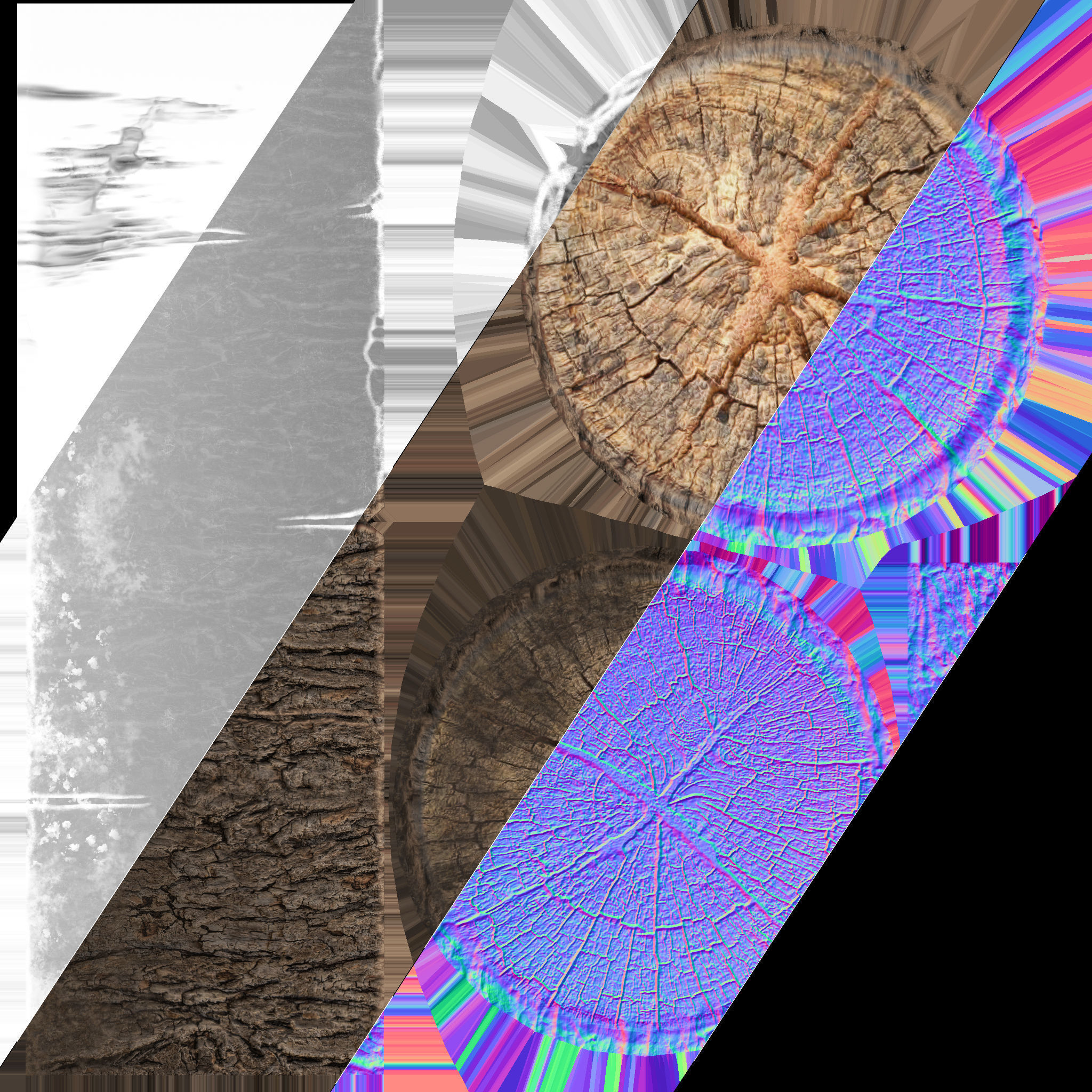 Large Set of Lumberjack and Firewood Low-poly 3D model_50