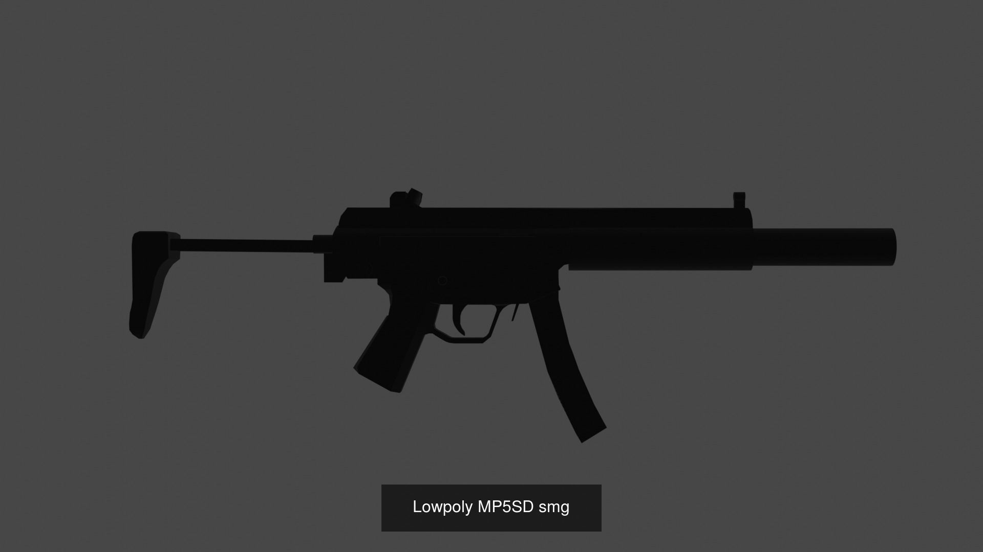 Pack of 5 lowpoly weapons 3D Model Collection_3