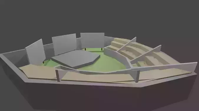 Amphitheater auditorium with circular seating area
