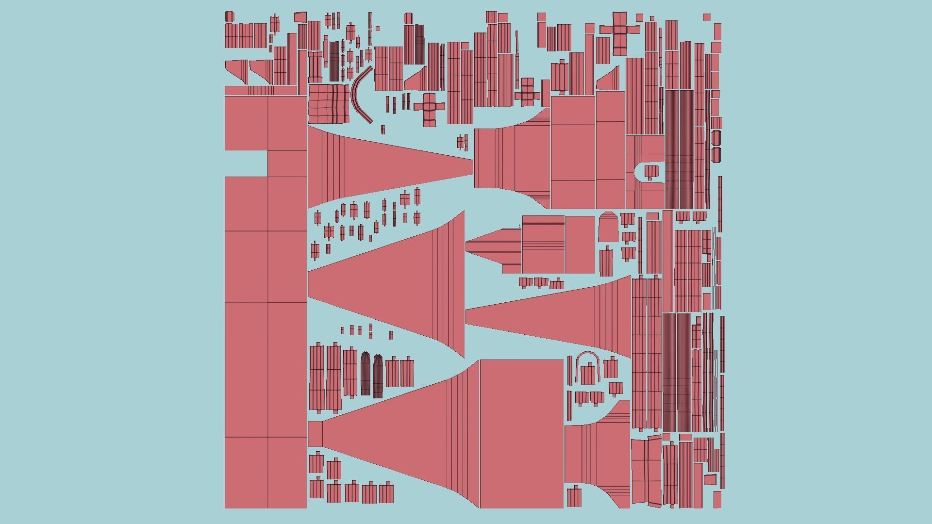 Medieval Building A03 Cartoon Purple - Scenery Backdrop House Low-poly 3D model_12