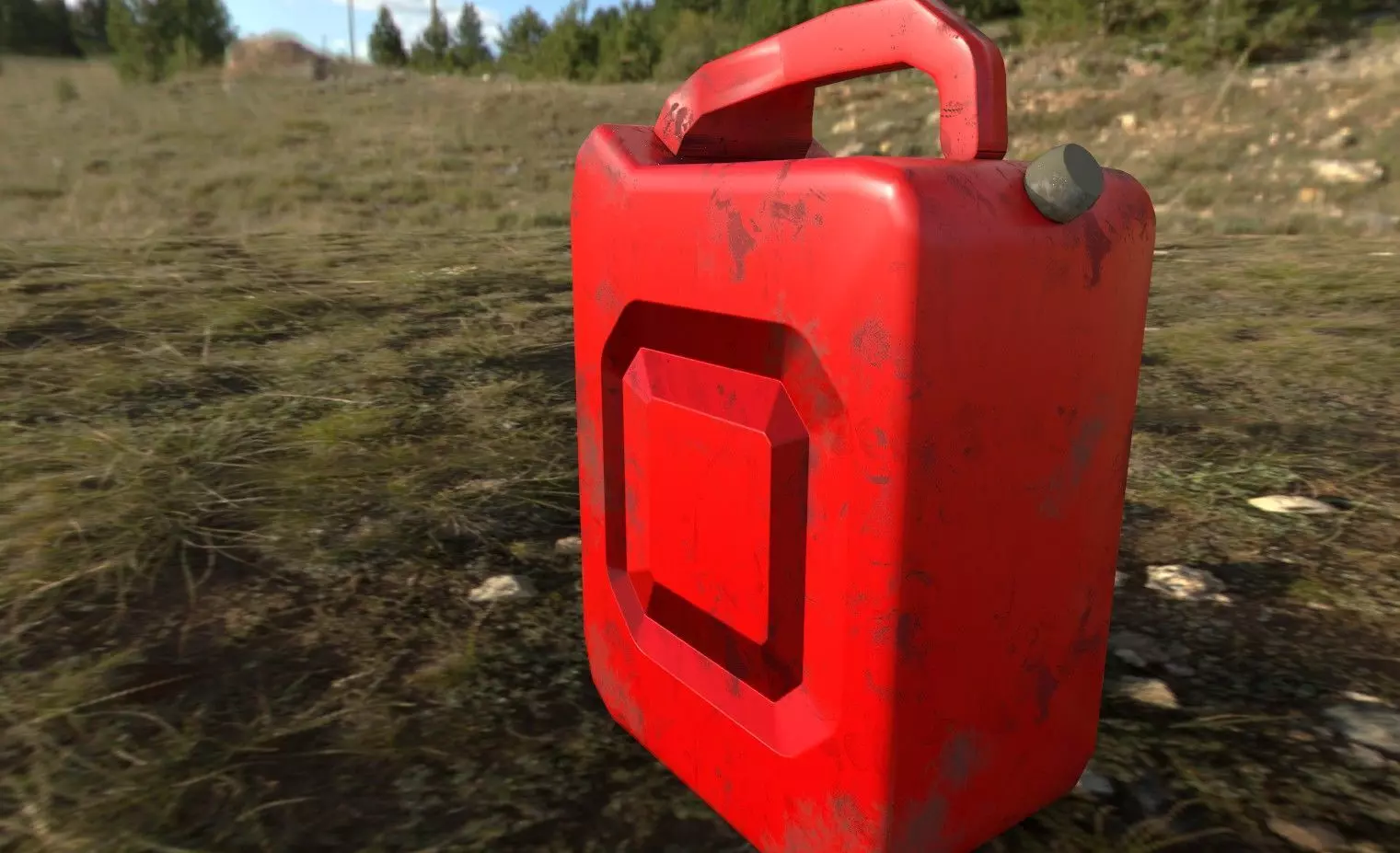 Game ready low poly gasoline can Free low-poly 3D model