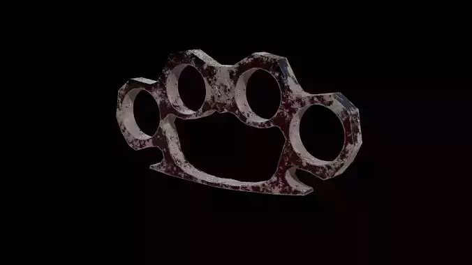 Game ready lowpoly Knuckleduster fist knuckle