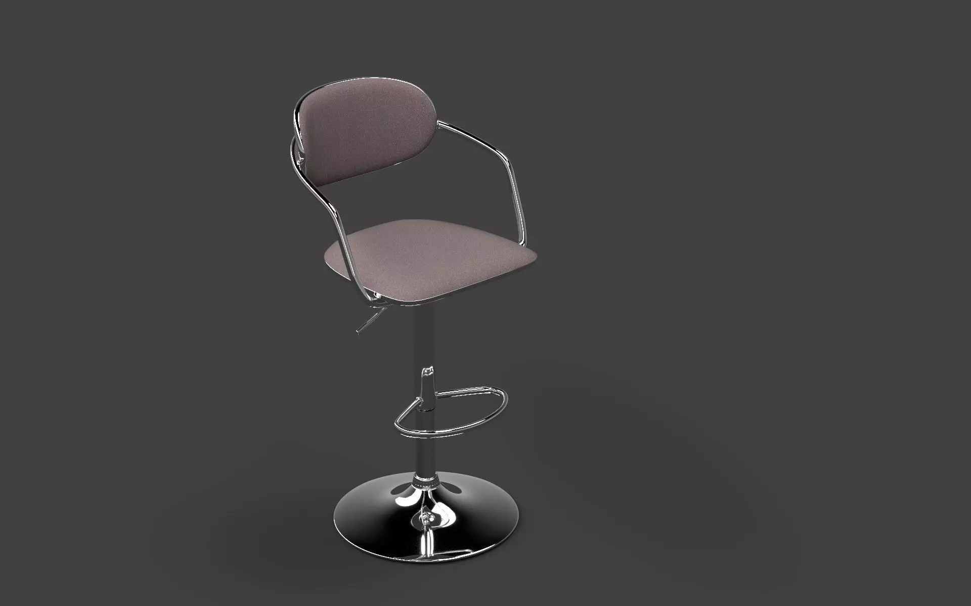 Adjustment Stool Low-poly 3D model_0