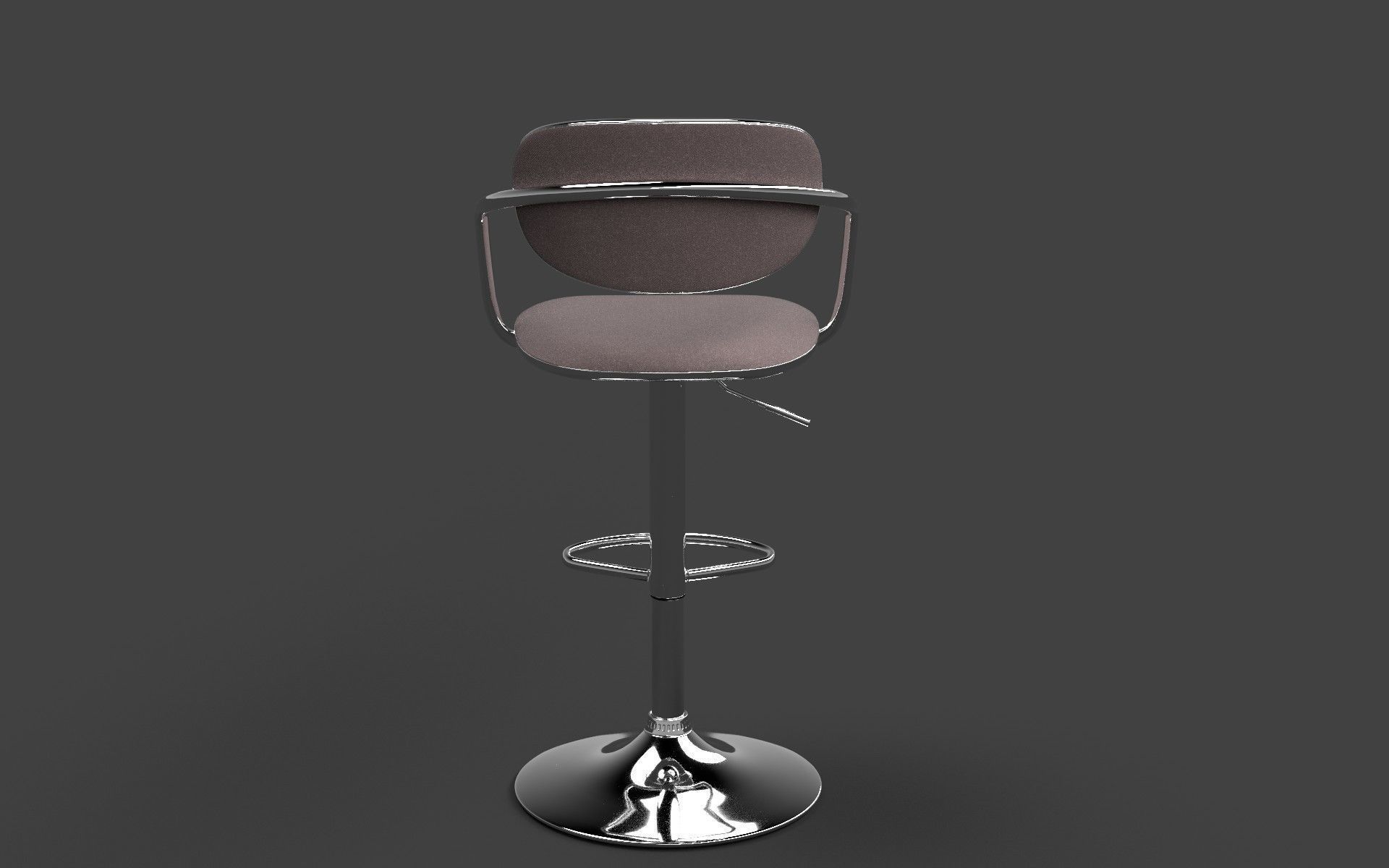 Adjustment Stool Low-poly 3D model_4