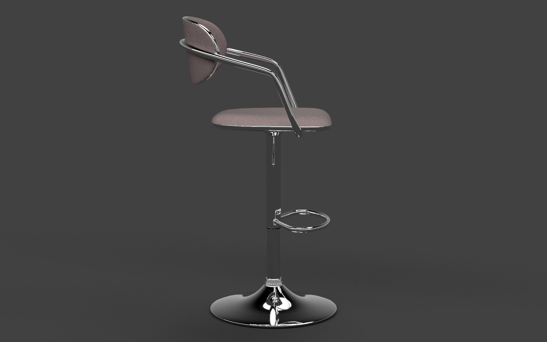 Adjustment Stool Low-poly 3D model_6