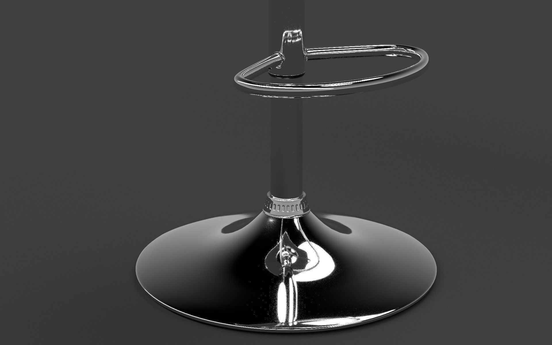 Adjustment Stool Low-poly 3D model_12