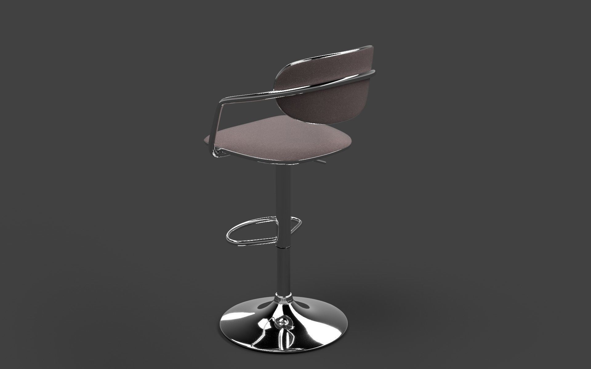 Adjustment Stool Low-poly 3D model_1