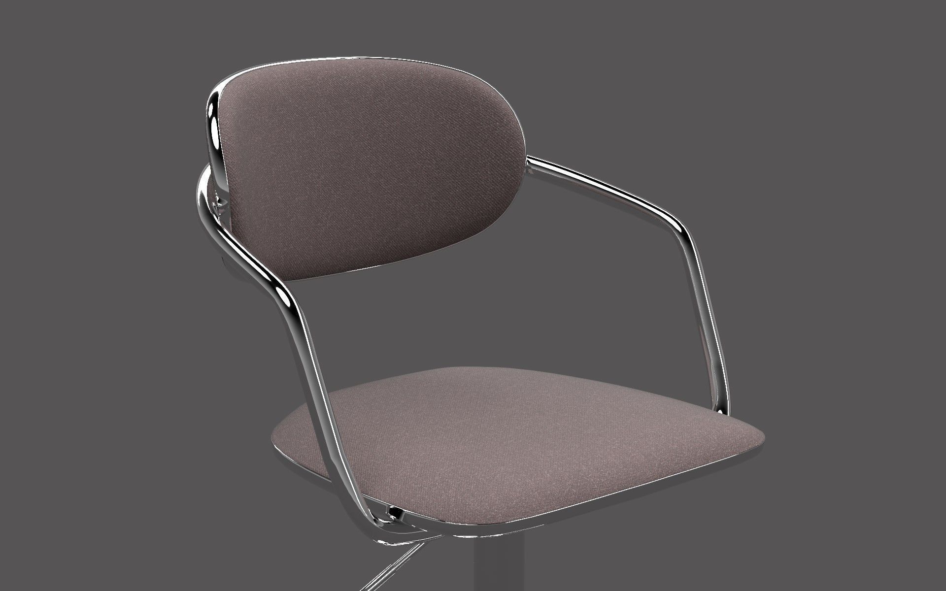 Adjustment Stool Low-poly 3D model_10