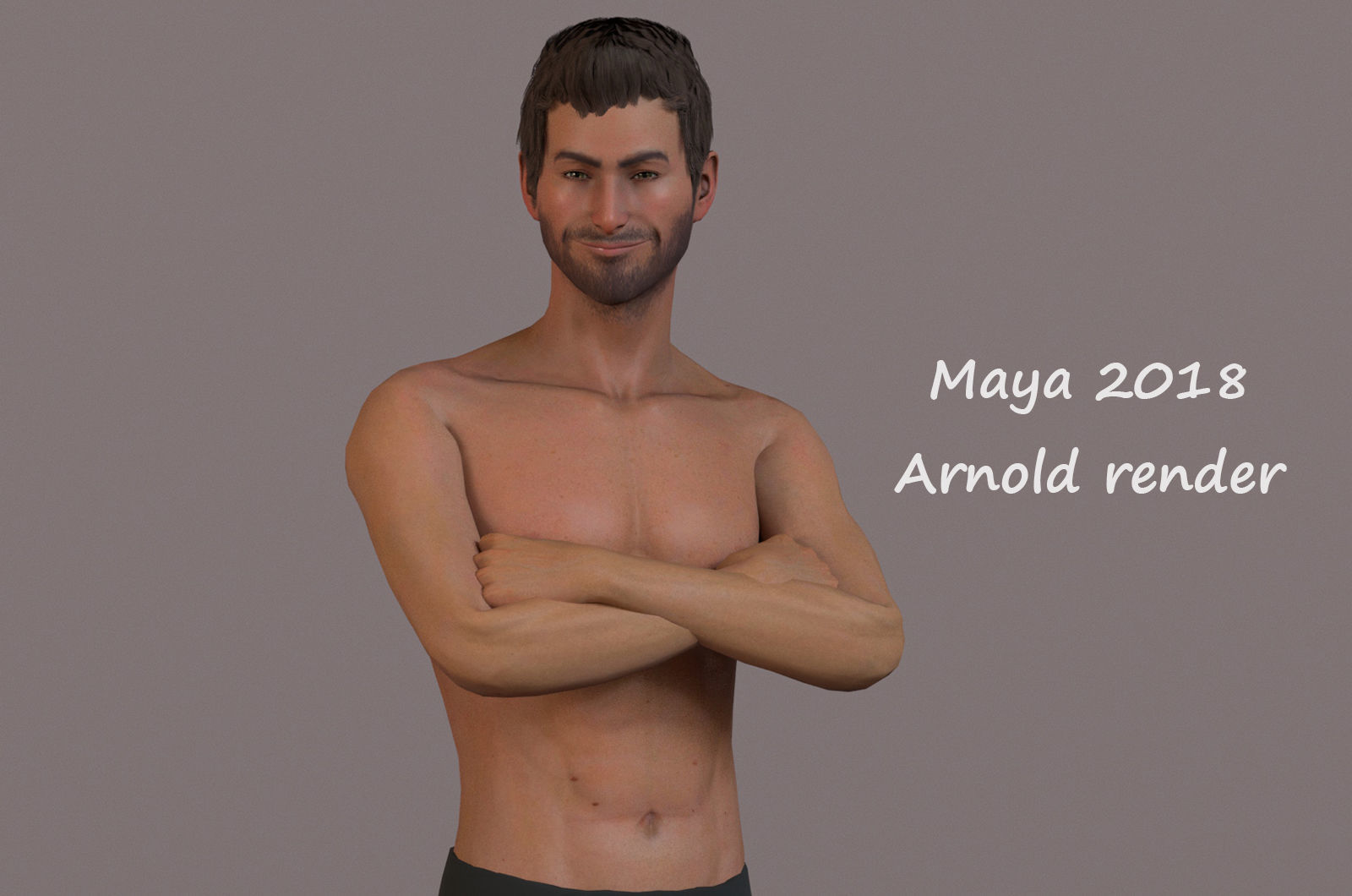 Male Base Rig  Low-poly 3D model_11