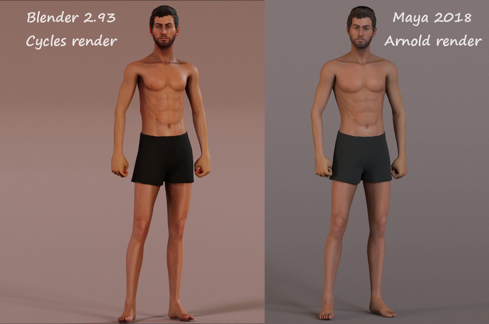 Male Base Rig  Low-poly 3D model_13