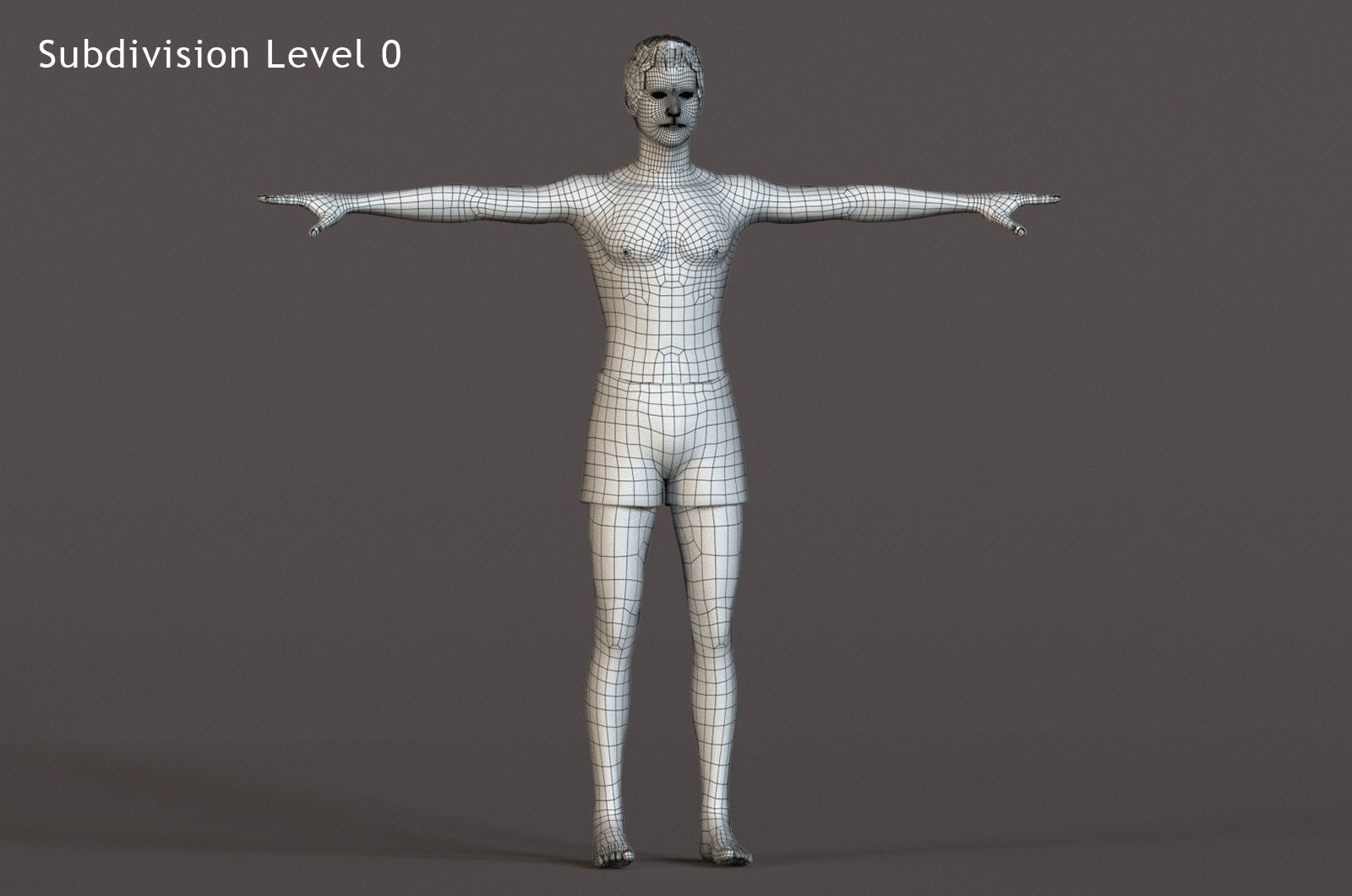 Male Base Rig  Low-poly 3D model_16