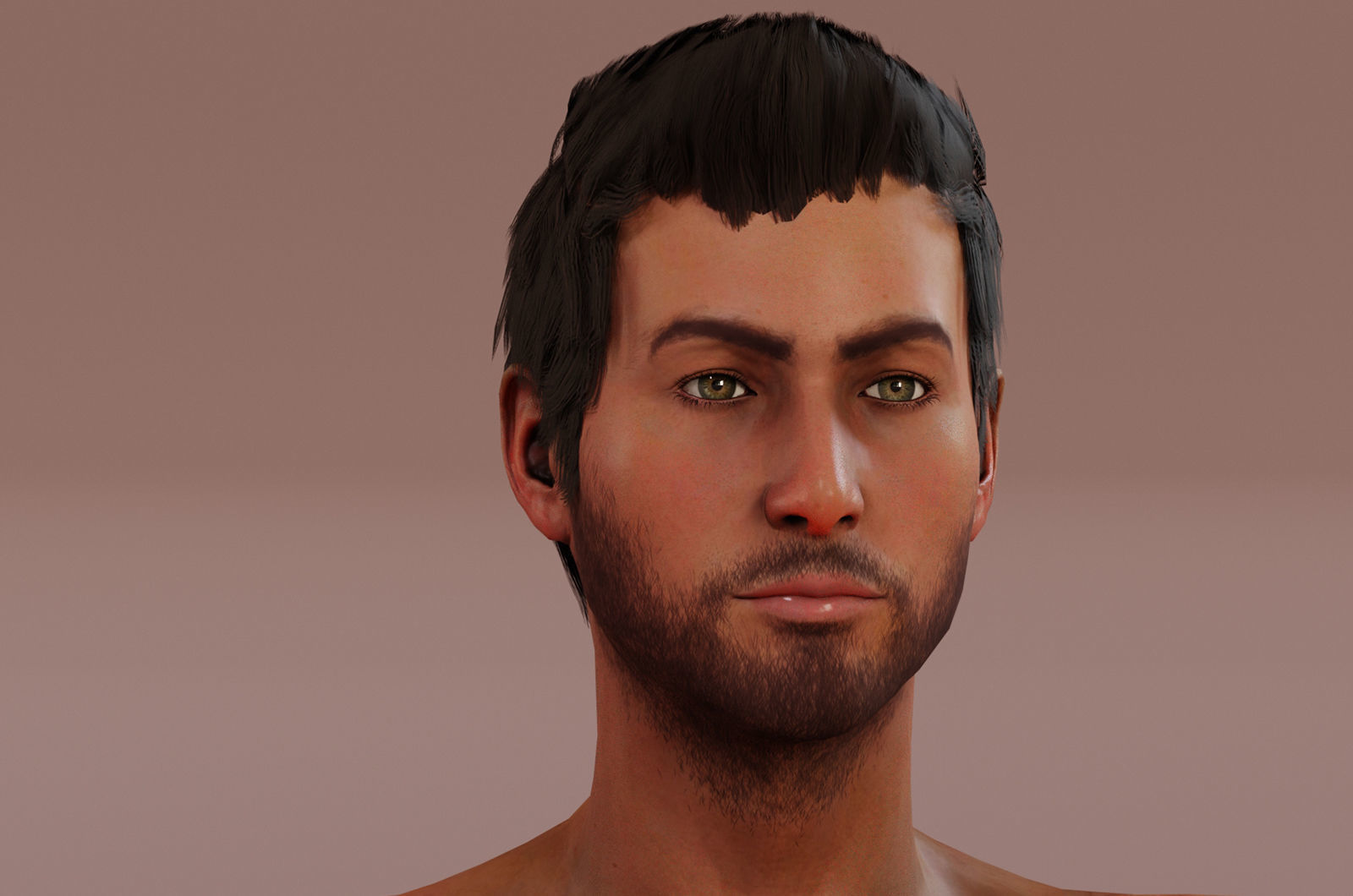 Male Base Rig  Low-poly 3D model_6