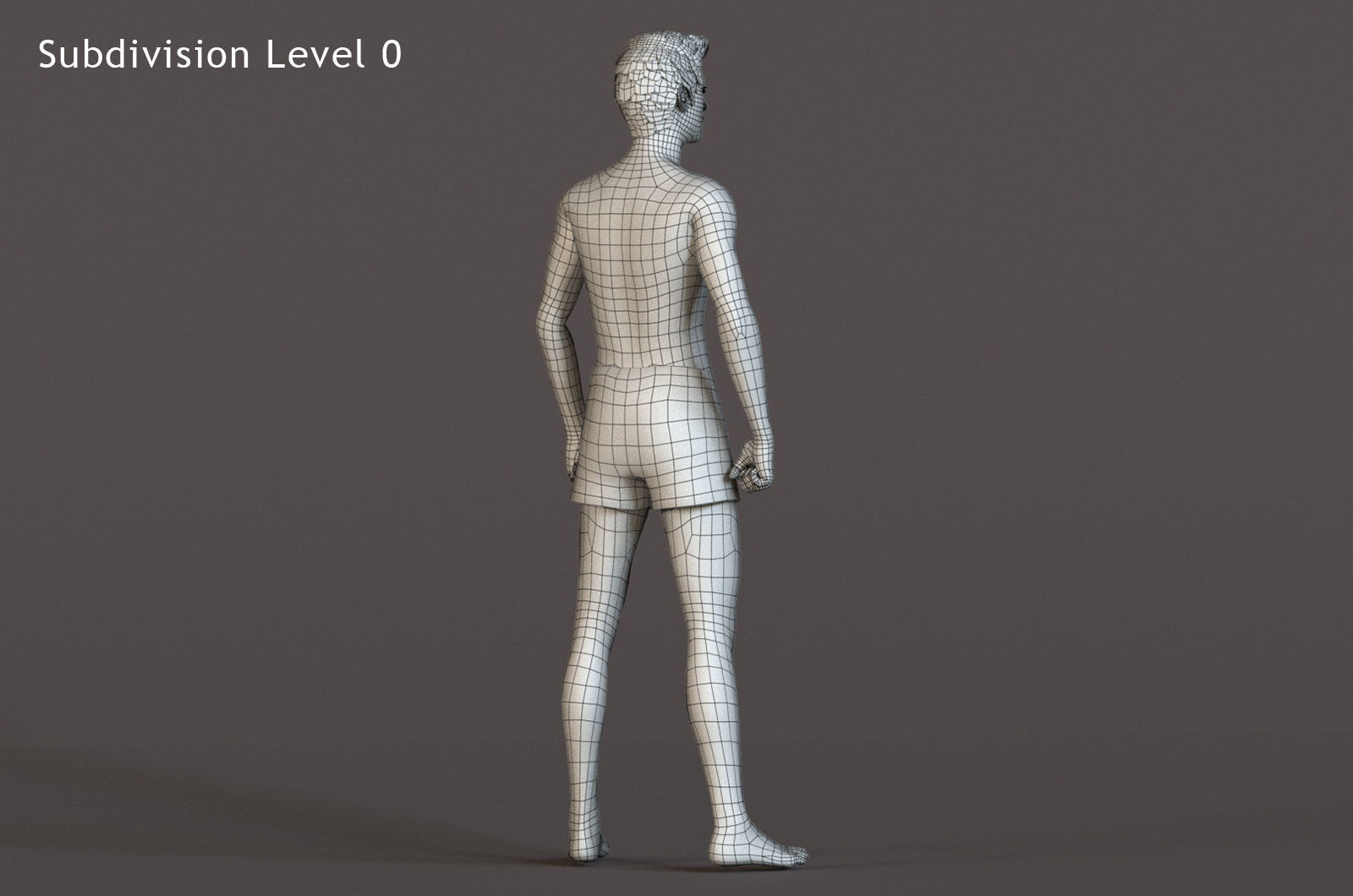 Male Base Rig  Low-poly 3D model_20