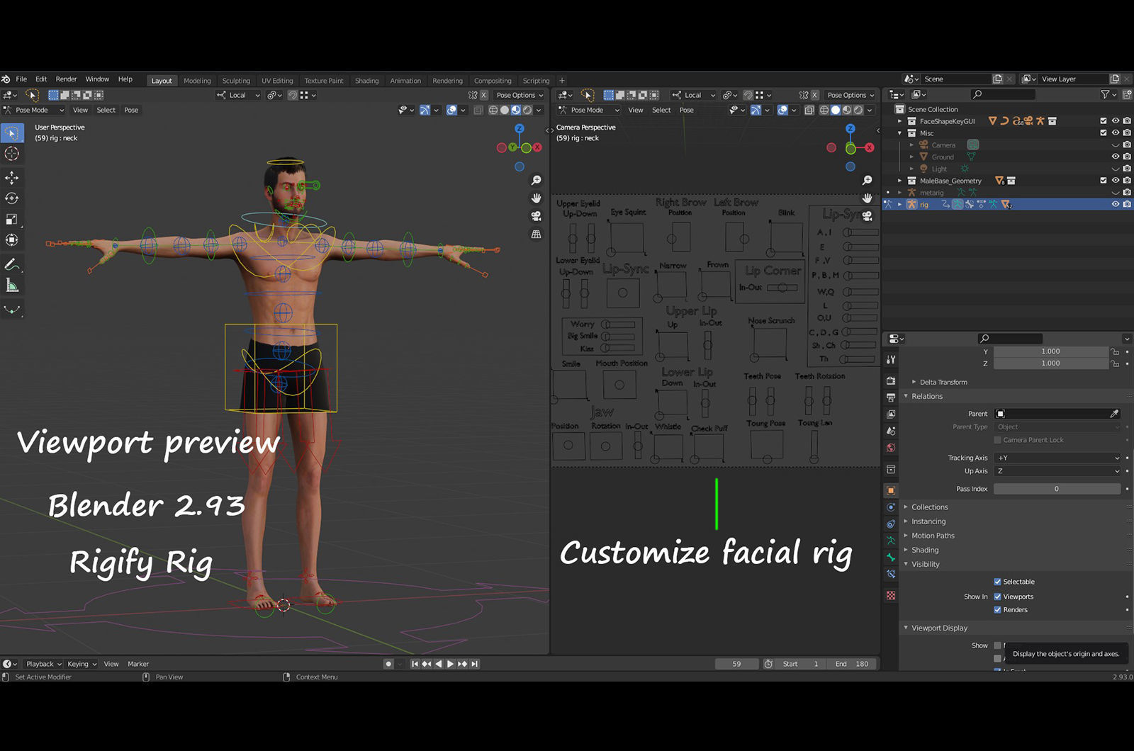 Male Base Rig  Low-poly 3D model_24