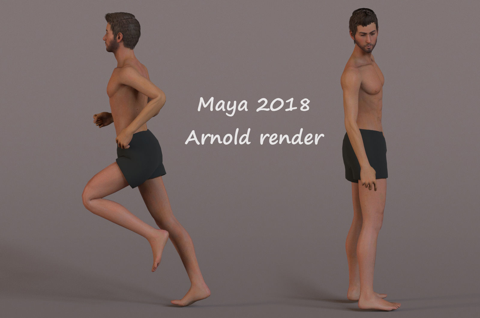 Male Base Rig  Low-poly 3D model_10