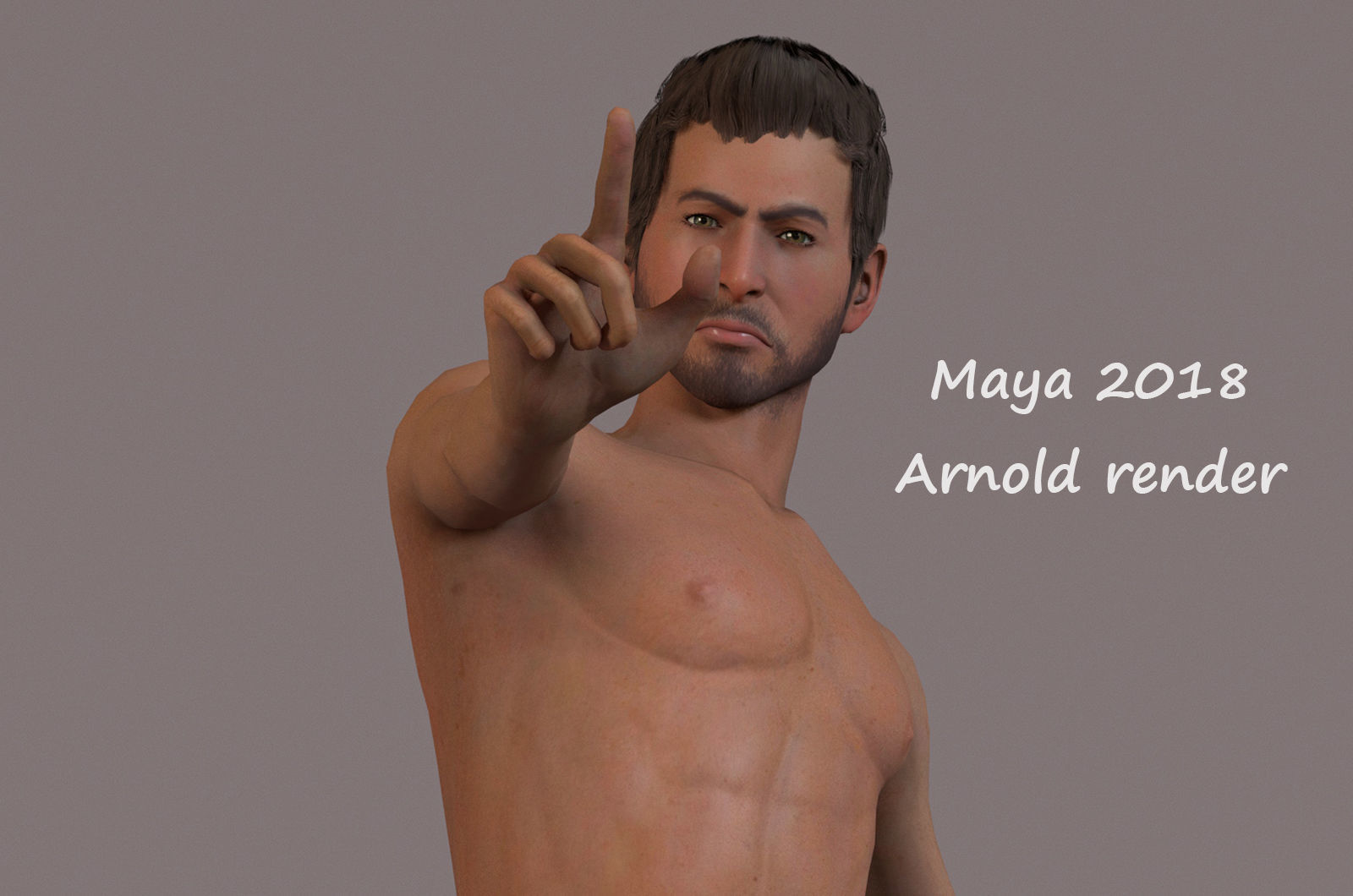 Male Base Rig  Low-poly 3D model_9