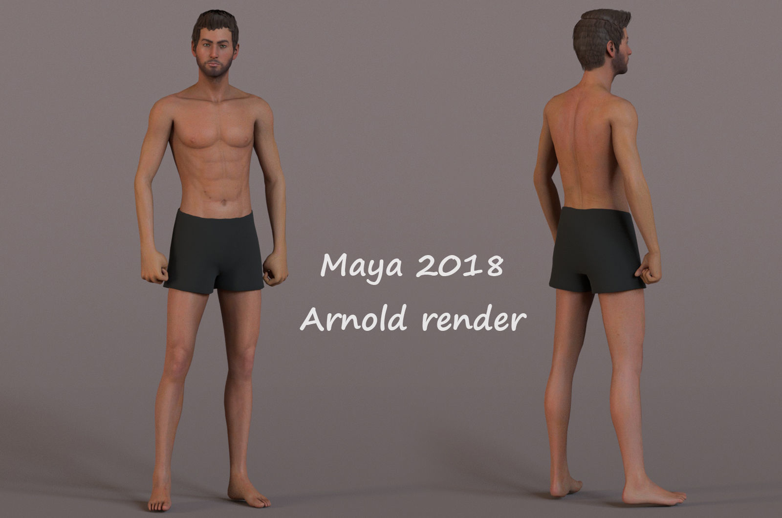 Male Base Rig  Low-poly 3D model_8