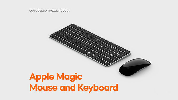 Apple Magic Mouse and Keyboard Set with Touch ID 3D model