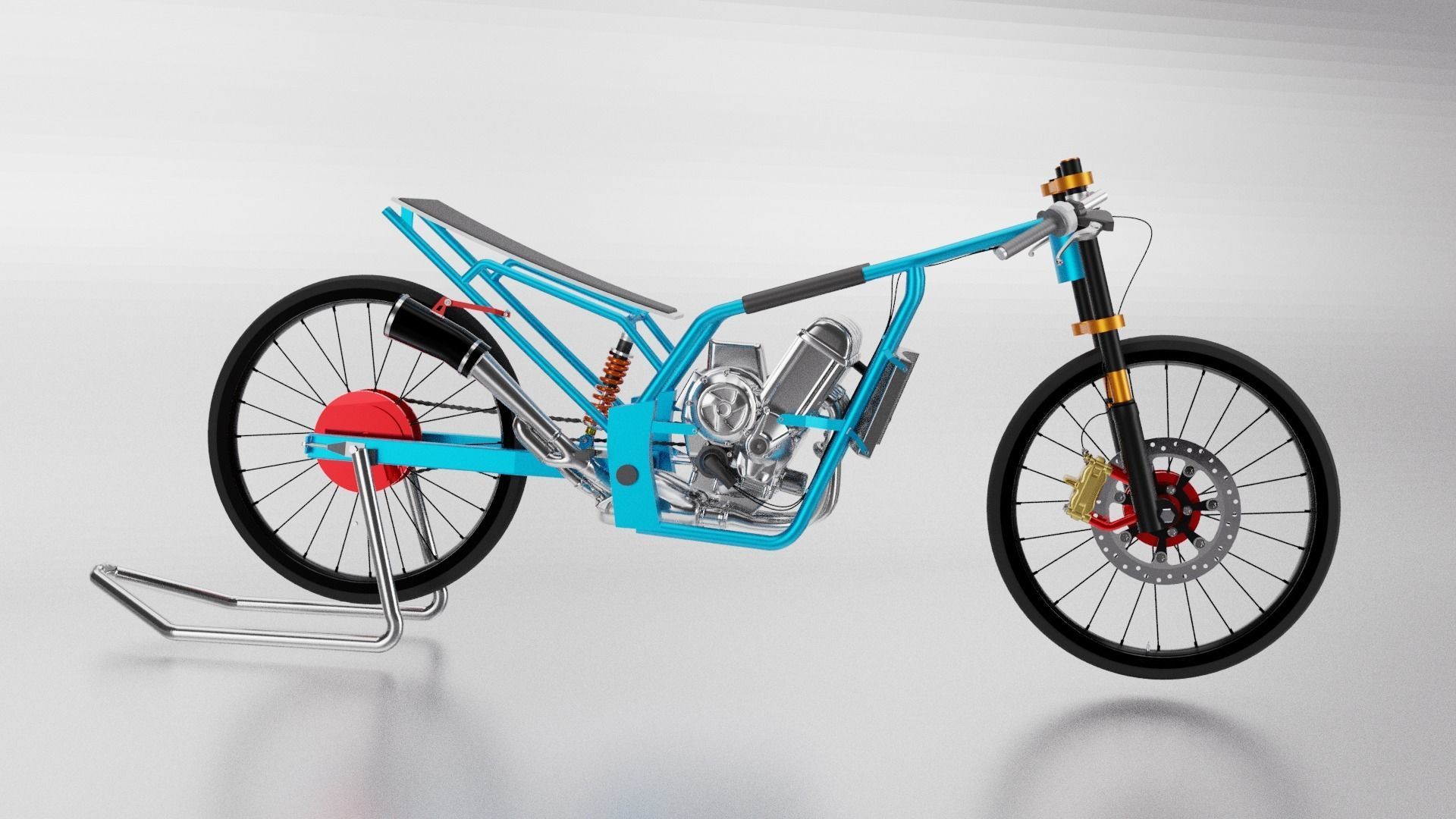 Drag Bike Thai 3D model_1