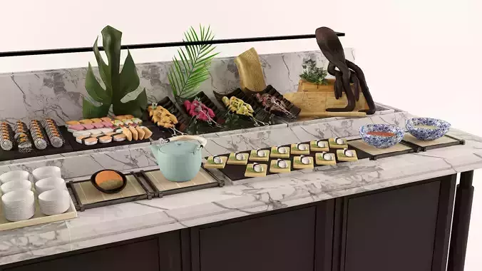 Sushi food 3d model 3D model