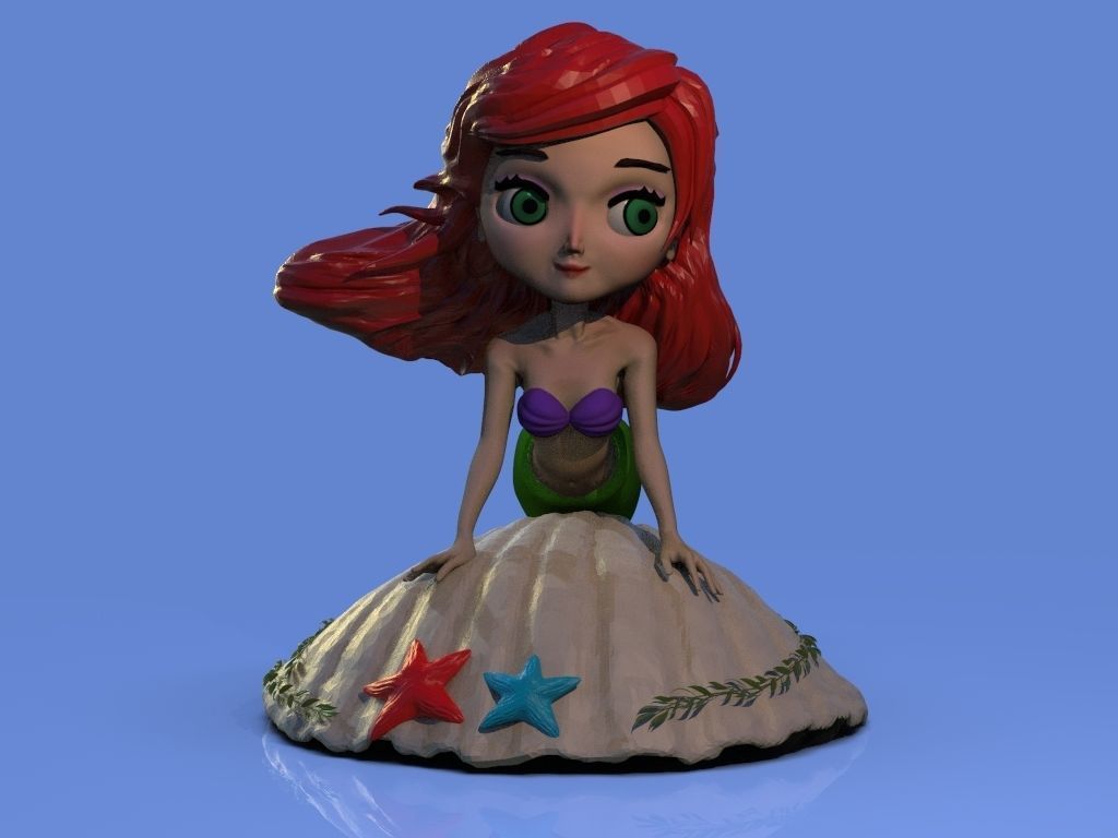 The Little Mermaid 3D print model_2