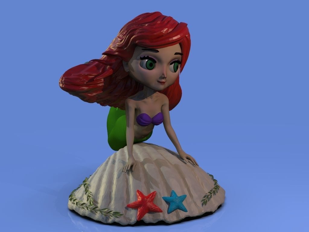The Little Mermaid 3D print model_3