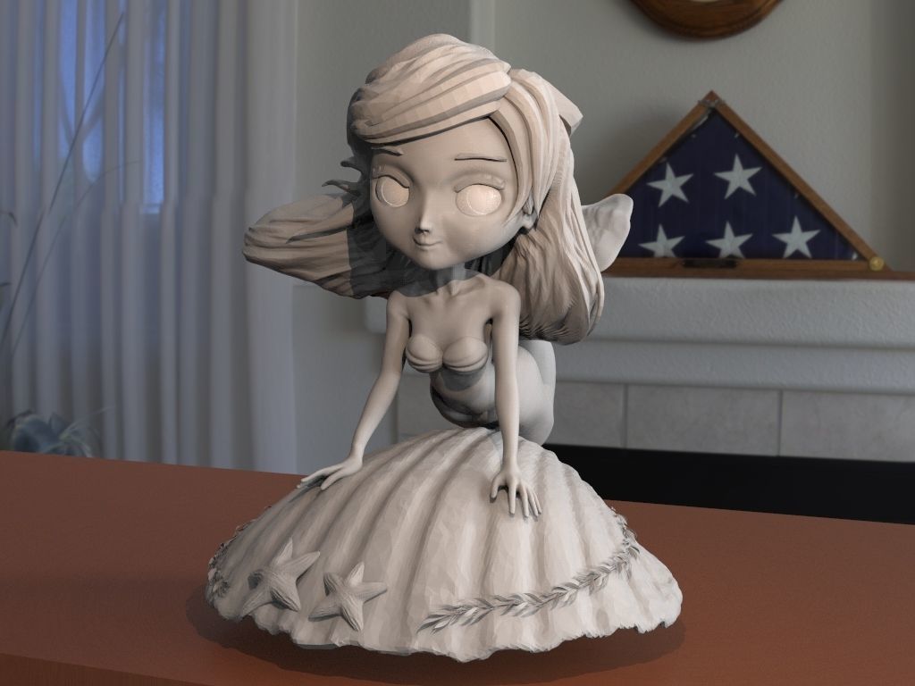 The Little Mermaid 3D print model_7