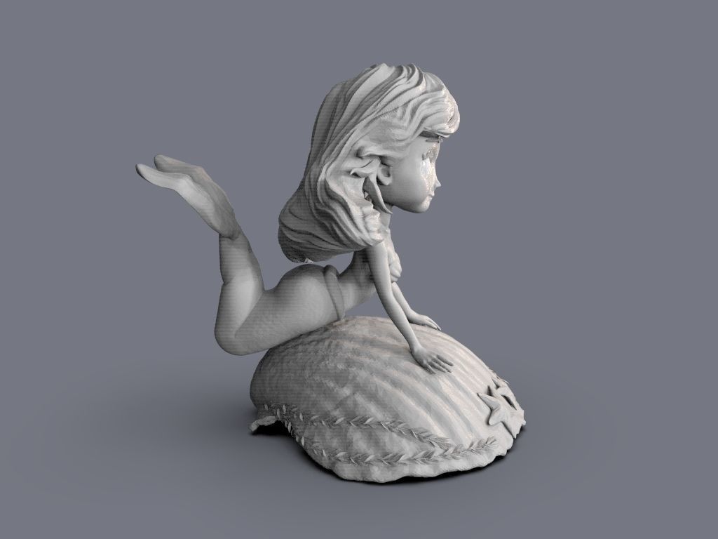 The Little Mermaid 3D print model_9