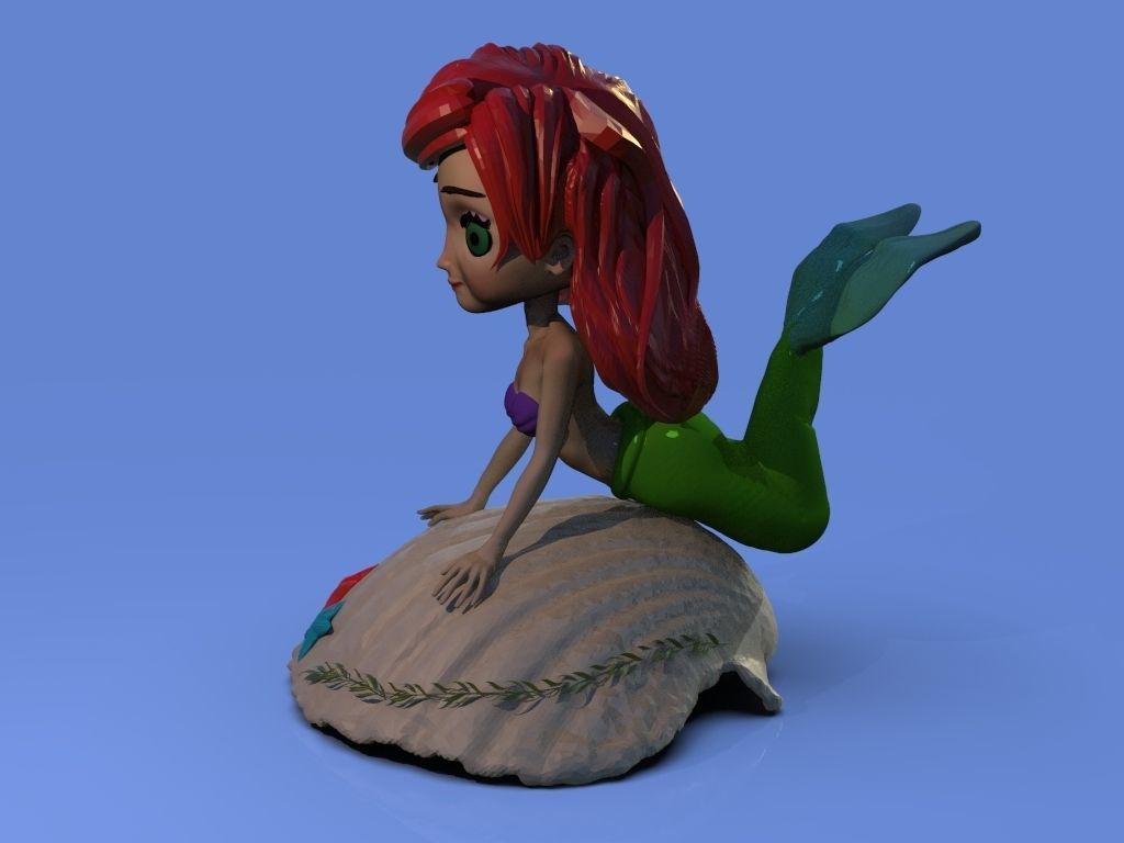 The Little Mermaid 3D print model_6
