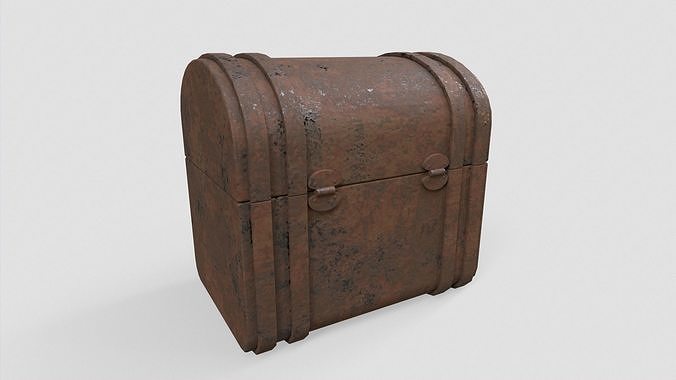 Old Loot Chest Low-poly 3D model