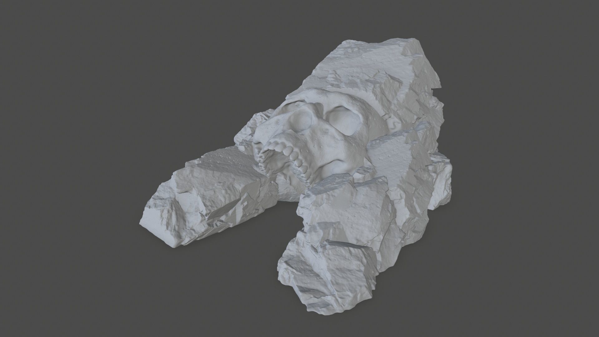Skull Cave 3D print model_1